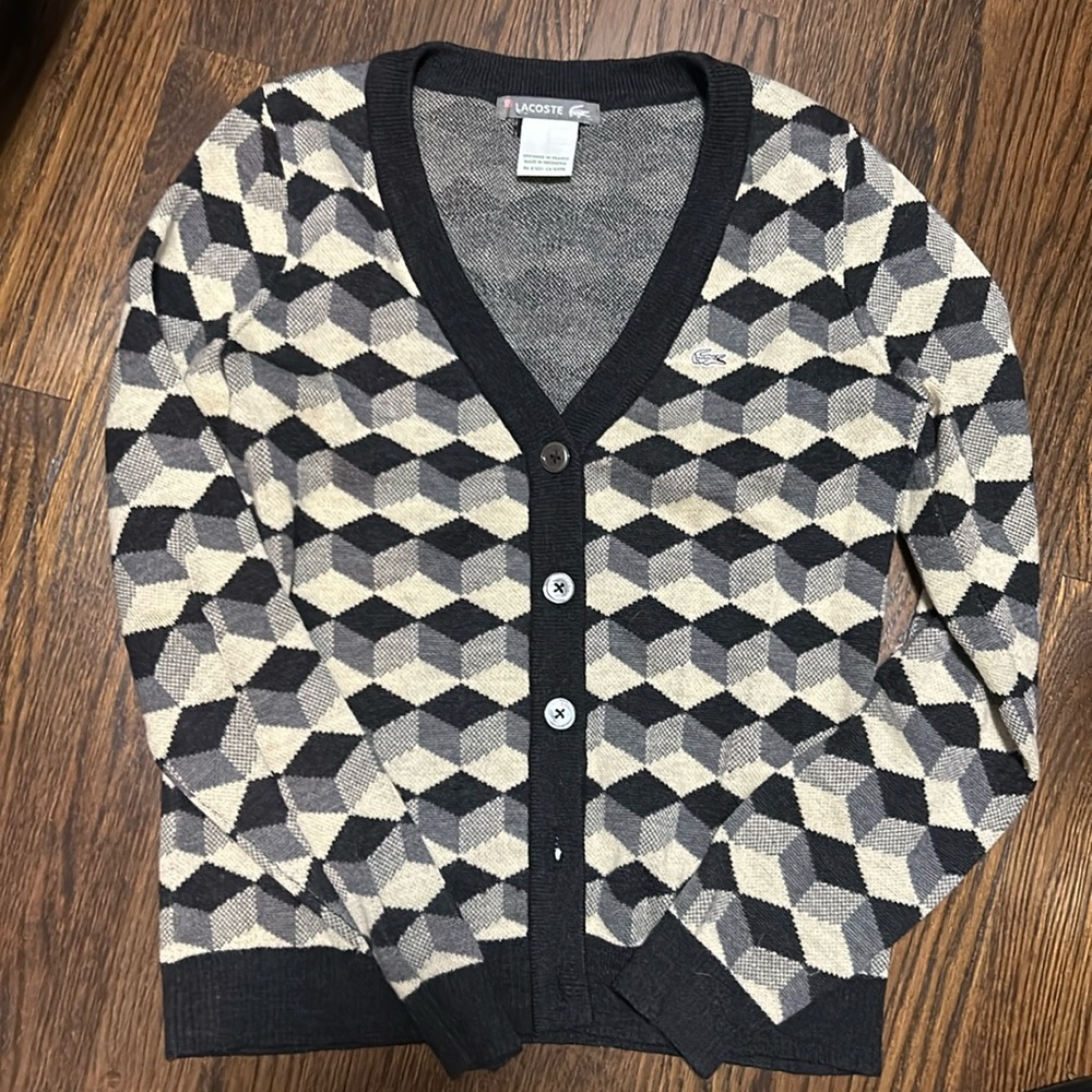 Lacoste Graphic Cardigan - Size 38